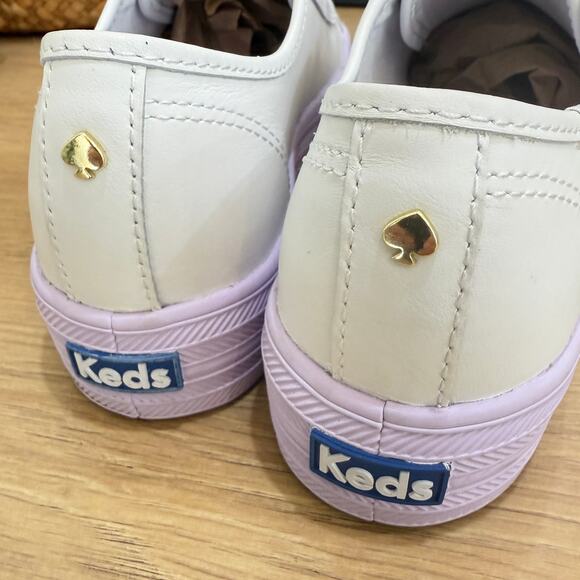 KEDS X KATE SPADE Triple Kick Colorblock Sneakers Size 7.5 Lavender Trimmed - Picture 5 of 10